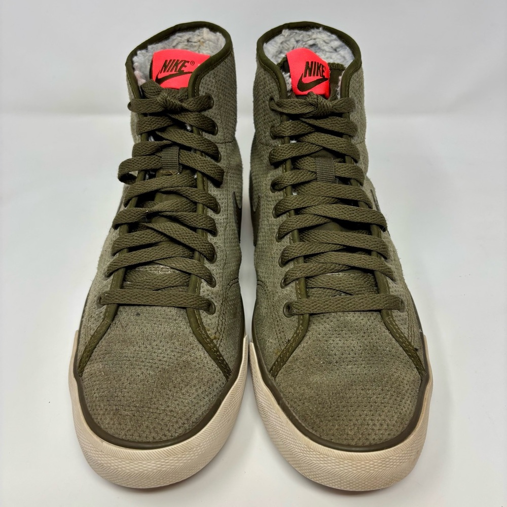 Nike Primo Court Suede Sage Green Lace Up Sneakers Hi Top Shoes Women’s Size 10